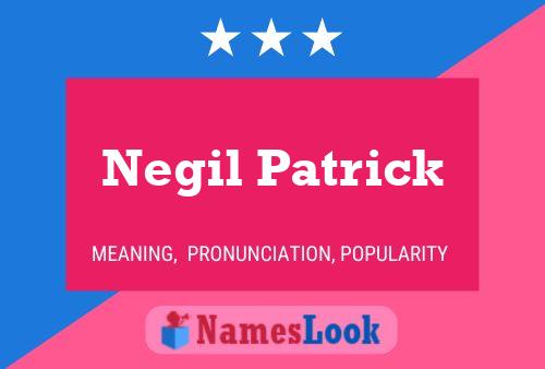 ملصق اسم Negil Patrick