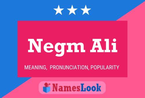 ملصق اسم Negm Ali