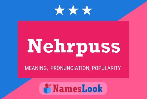 ملصق اسم Nehrpuss