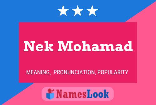 ملصق اسم Nek Mohamad