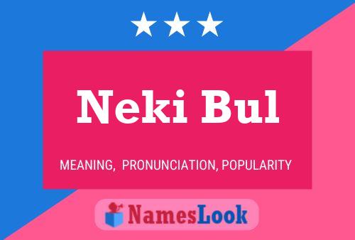 ملصق اسم Neki Bul