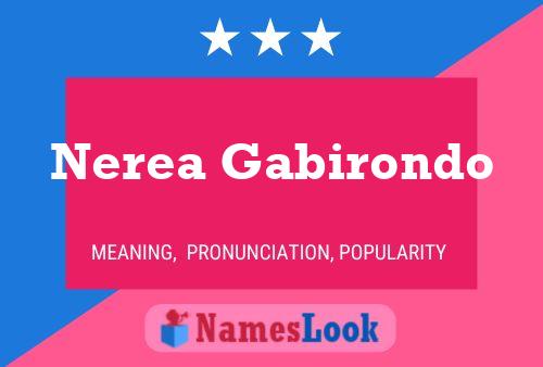 ملصق اسم Nerea Gabirondo