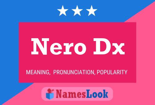 ملصق اسم Nero Dx