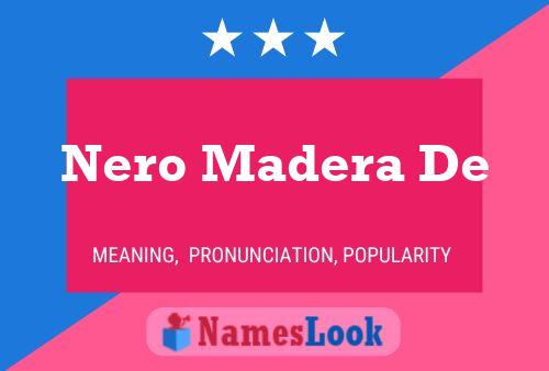 ملصق اسم Nero Madera De