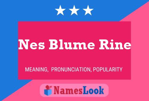 ملصق اسم Nes Blume Rine