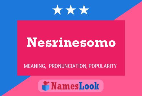 ملصق اسم Nesrinesomo