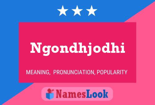 ملصق اسم Ngondhjodhi