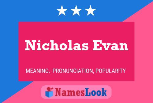 ملصق اسم Nicholas Evan