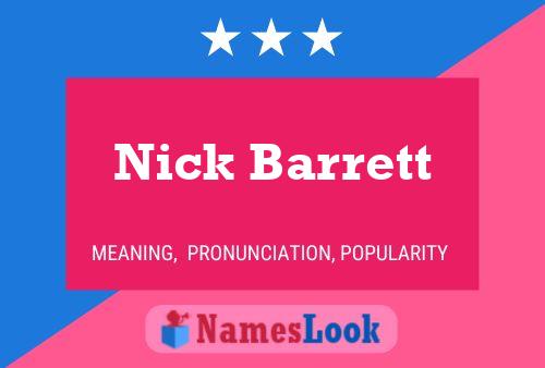 ملصق اسم Nick Barrett