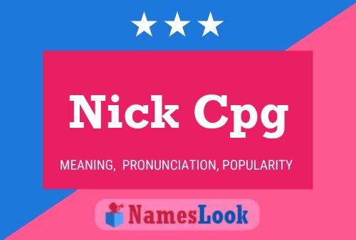 ملصق اسم Nick Cpg