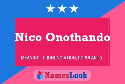 ملصق اسم Nico Onothando