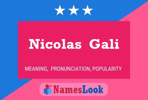 ملصق اسم Nicolas  Gali