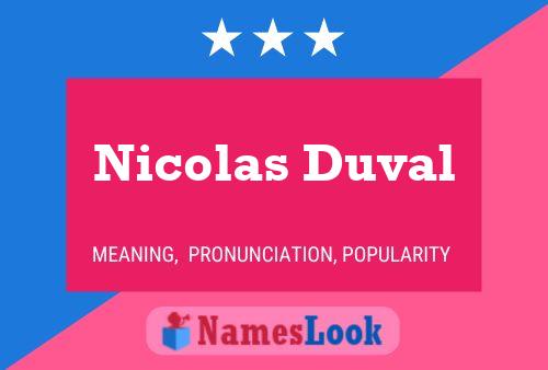 ملصق اسم Nicolas Duval