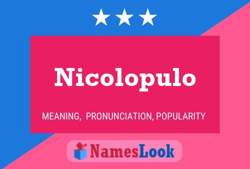 ملصق اسم Nicolopulo