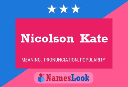 ملصق اسم Nicolson  Kate