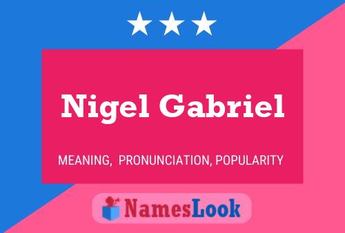 ملصق اسم Nigel Gabriel