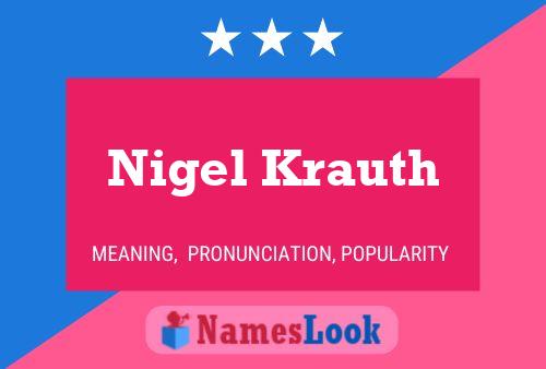 ملصق اسم Nigel Krauth