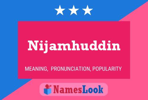 ملصق اسم Nijamhuddin