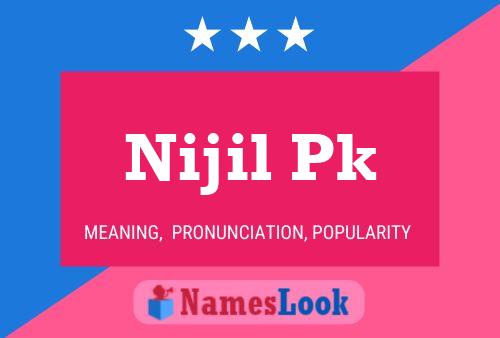 ملصق اسم Nijil Pk