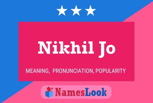 ملصق اسم Nikhil Jo