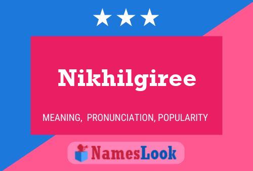 ملصق اسم Nikhilgiree