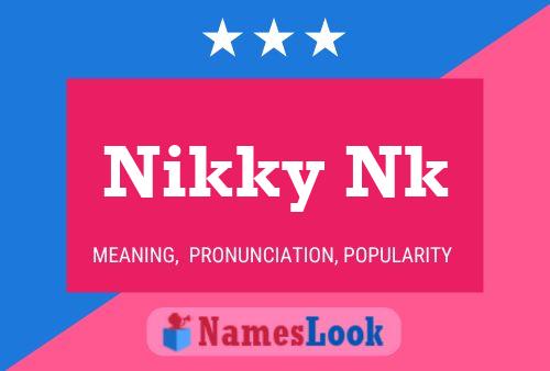 ملصق اسم Nikky Nk