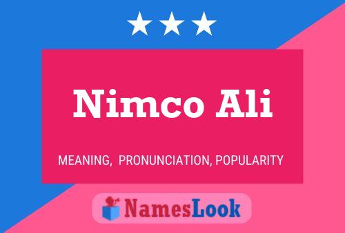 ملصق اسم Nimco Ali