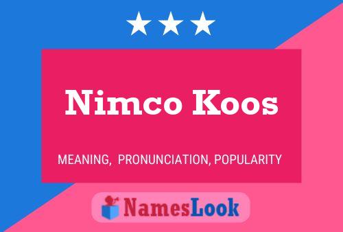 ملصق اسم Nimco Koos