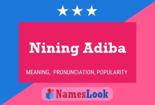 ملصق اسم Nining Adiba