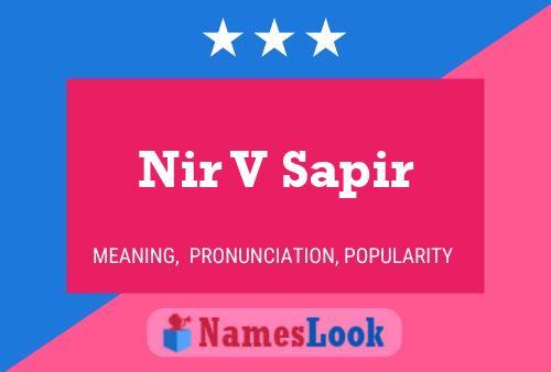 ملصق اسم Nir V Sapir