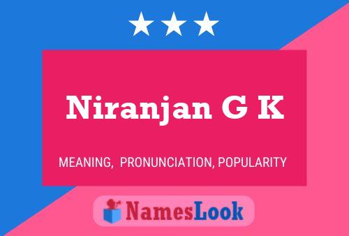 ملصق اسم Niranjan G K