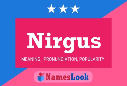 ملصق اسم Nirgus