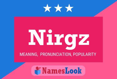 ملصق اسم Nirgz