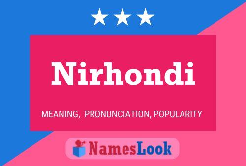 ملصق اسم Nirhondi