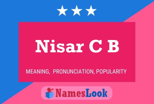 ملصق اسم Nisar C B