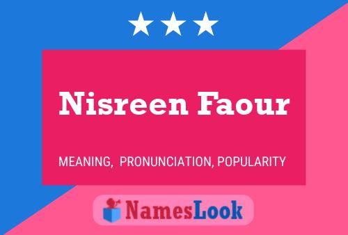 ملصق اسم Nisreen Faour