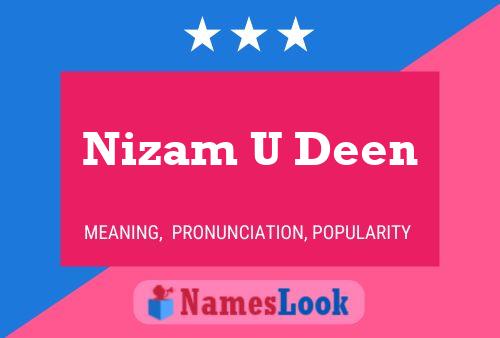 ملصق اسم Nizam U Deen