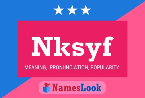 ملصق اسم Nksyf