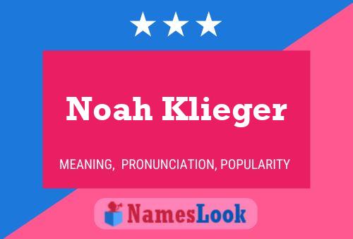 ملصق اسم Noah Klieger