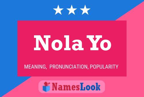 ملصق اسم Nola Yo