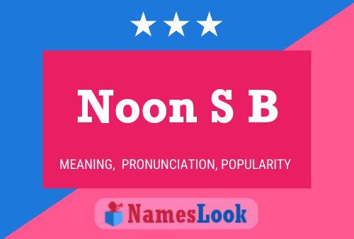 ملصق اسم Noon S B