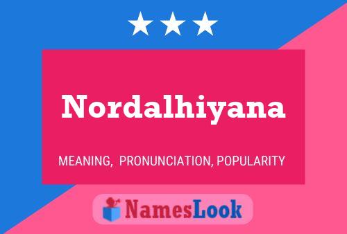 ملصق اسم Nordalhiyana