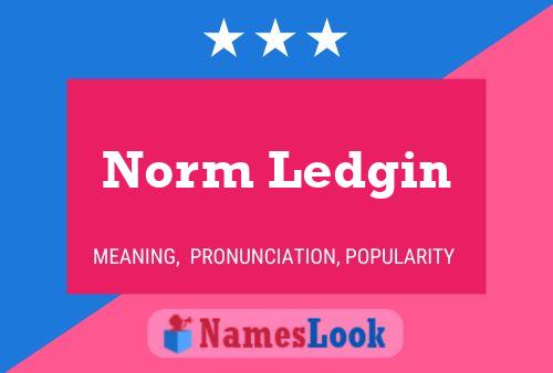 ملصق اسم Norm Ledgin