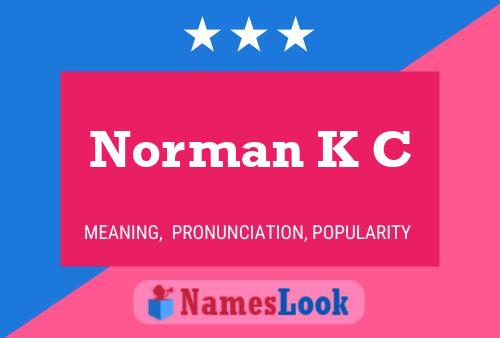 ملصق اسم Norman K C