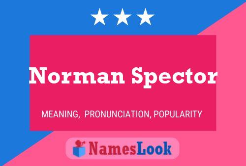 ملصق اسم Norman Spector