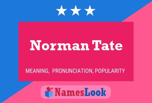 ملصق اسم Norman Tate