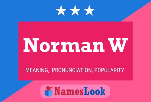 ملصق اسم Norman W