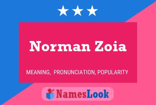 ملصق اسم Norman Zoia