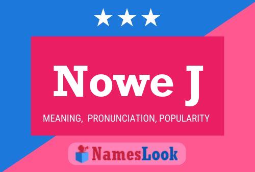 ملصق اسم Nowe J