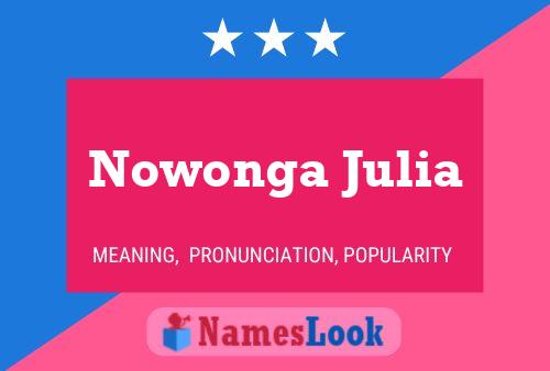 ملصق اسم Nowonga Julia